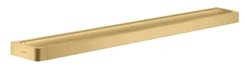 Goldfarbener, länglicher Handtuchhalter von AXOR mit klaren Linien und flacher Oberfläche, optimal zur Wandmontage im Badezimmer.
